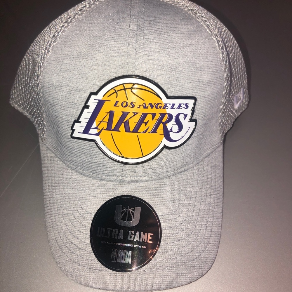 $39.99 NBA Los Angeles Lakers Hat ULTRA GAME  Snapback Gray/Gold NWT